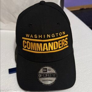 New Era Black and Gold Commanders Cap